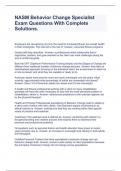 NASM Behavior Change Specialist Exam Questions With Complete Solutions&period;