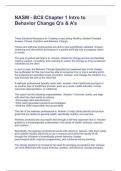 NASM - BCS Chapter 1 Intro to Behavior Change Q&rsquo;s & A&rsquo;s