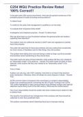 C254 WGU Practice Review Rated 100&percnt; Correct&excl;&excl;