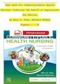 TEST BANK For Community/Public Health Nursing: Promoting the Health of Populations 8th Edition by Mary A. Nies, Melanie McEwen | Verified Chapter's 1 - 34 | Complete