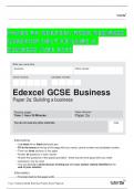PAPER 2A EDEXCEL  GCSE BUSINESS QUESTION ONLY BUILDING A BUSINESS JUNE 2023