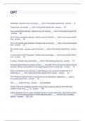 DPT QUESTIONS AND ANSWERS 100&percnt; VERIFIED 2023