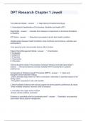 DPT Research Chapter 1 Jewell Questions and Answers 2023