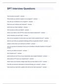 DPT Interview Questions and Answers 100&percnt; correct