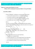 Test Bank for Fundamental Concepts and Skills for Nursing 6th Edition Williams-all chapters-2022- 2023  GRADED A&plus;