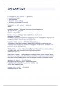 DPT ANATOMY QUESTIONS AND ANSWERS GRADED A&plus; 2023