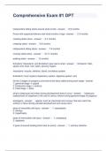 Comprehensive Exam &num;1 DPT Questions and Answers Scored A&plus;