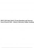 HSCO 502 Quiz Week 5 Exam Questions and Answers Score 94 out of 100 – Liberty University Online Academy.
