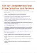 PSY 101 Straighterline Final Exam| QUESTIONS WITH COMPLETE SOLUTIONS