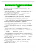 Straighterline Psychology 101 Exam &num;3