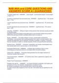 NAB NHA and CORE QUESTIONS AND ANSWERS SCORE A&plus; GUARANTEED&period;
