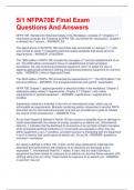 5&sol;1 NFPA70E Final Exam Questions And Answers