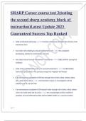 SHARP Career course test 2(testing the second sharp academy block of instruction)Latest Update 2023#2024 Guaranteed Success Top Ranked.docx