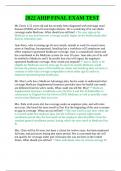 2023 AHIP FINAL EXAM TEST