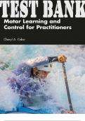 TEST BANK for Motor Learning and Control for Practitioners, 5th Edition by Cheryl Coker ISBN13 978-0367480530.