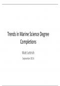 Trends in Marine Science Degree Completions