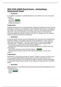 NR509 APEA EXAMS HEMATOLOGY  CORRECTLY ANSWERED / LATEST UPDATE VERSION / GRADED A+