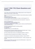 Level 1 CSA 178&period;2 Exam Questions and Answers