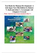 Test Bank for Human Development: A Life-Span View 8th Edition by Robert V. Kail and John C. Cavanaugh | All Chapters Covered