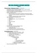 NR 341  EXAM 3 STUDY NOTES  CORRECTLY ANSWERED / LATEST UPDATE VERSION / GRADED A+