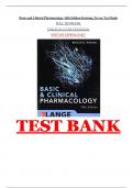 Test Bank for Basic and Clinical Pharmacology 15th Edition Katzung Trevor updated 2023