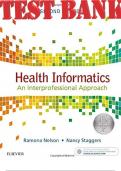 TEST BANKS for Health Informatics: An Interprofessional Approach 2nd Edition Nelson Ramona and Staggers Nancy. ISBN 9780323402316 (Complete TEST BANK_36 Chapters)