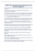 FEMA 700 Complete Study Questions And Answers Rated A&plus;