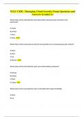 WGU C838 - Managing Cloud Security Exam Questions and Answers Graded A&plus;