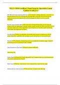 WGU C838 Certified Cloud Security Specialist Latest Update Graded A&plus;