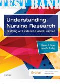 TEST BANK for Understanding Nursing Research: Building an Evidence-Based Practice 7th Edition by Grove Susan and Gray Jennifer. ISBN: 9780323532051, ISBN: 9780323546515. (Complete 14 Chapters)