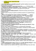 DERMATOLOGY QUESTION AND ANSWERS