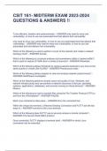 CSIT 161- MIDTERM EXAM 2023-2024 QUESTIONS & ANSWERS &excl;&excl;