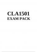 CLA1501 Exam Pack 2023 Latest exam pack questions and answers and summarized notes for exam preparation.