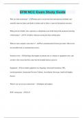 EFM NCC Exam Study Guide &vert; Questions with 100&percnt; Correct Answers &vert; Latest Update 2024 &vert; Verified