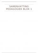Samenvatting Pedagogisch Management in de kinderopvang - conceptuele toets 2.1 Pedagogiek