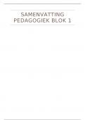 Samenvatting Pedagogisch Management in de kinderopvang - conceptuele toets 2.1 Pedagogiek