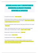 ASVAB practice test 1 &vert;QUESTIONS & ANSWERS&vert; ALREADY PASSED&vert; VERIFIED & UPDATED