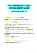 ASVAB Arithmetic &vert;QUESTIONS &  ANSWERS&vert; ALREADY PASSED&vert; VERIFIED & UPDATED