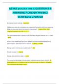 ASVAB practice test 1 &vert;QUESTIONS & ANSWERS&vert; ALREADY PASSED&vert; VERIFIED & UPDATED