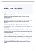 MH701 Exam 3 Modules 6-8 Questions with correct Answers