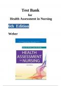 Test Bank For Health Assessment in Nursing 6th Edition by Weber