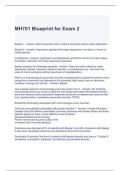 MH701 Blueprint for Exam 2 Questions and Answers (Graded A)