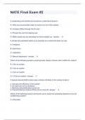 NATE Final Exam 2 Questions and Answers 2023