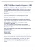 CPE EXAM Questions And Answers 2023