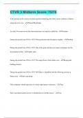 CTVR 3 Midterm Score&colon; 75&sol;75 &vert; Questions with 100&percnt; Correct Answers &vert; Latest Update 2024 &vert; Verified