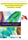 TEST BANK For Pharmacology A Patient-Centered Nursing Process Approach, 11th Edition by Linda E. McCuistion | Verified Chapter's 1 - 58 | Complete