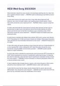 HESI Med-Surg 2023&sol;2024 Questions and Answers &lpar; A&plus; GRADED 100&percnt; VERIFIED&rpar;&period;