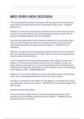 MED SURG HESI 2023&sol;2024 Questions and Answers &lpar; A&plus; GRADED 100&percnt; VERIFIED&rpar;&period;