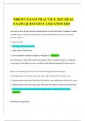 NREMT EXAM PRACTICE 2023 REAL  EXAM QUESTIONS AND ANSWERS