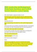 HESI Leadership and Management Study Guide Questions And Verified  Correct Answers | Latest Update